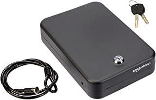 AmazonBasics - Caja fuerte portatil- cerradura de llave- XL