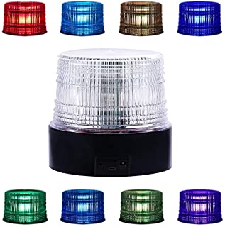 Appow LED Beacon Strobe Light- 8 Colores Ajustable Emergencia Luz Estroboscopica Giratoria con Control Remoto- Base Magnetica Encendedor de Cigarrillos Vehiculos (inalambrico
