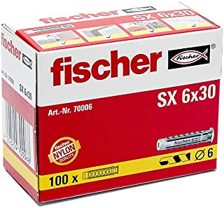 Fischer 37430 Taco SX-6 Caja 100- 0 W- 0 V- Gris- 6x30