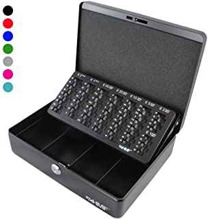 HMF 10015-02 Caja de caudales- bandeja para contar monedas 30 x 24 x 9 cm- negro