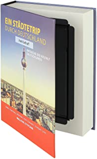 HMF 80915 caja fuerte en forma de libro- caja de caudales camuflada- paginas de papel autenticas-Ein Stadtetrip durch Deutschland- 23 × 15 × 4 cm- rotulacion en aleman