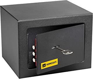 HomeSafe HV15K Caja fuerte con Cerradura de Calidad 15x20x17cm (HxWxD)- Negro Saten de Carbon