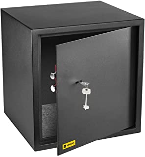 HomeSafe HV38K Caja fuerte con Cerradura de Calidad 38x35x35cm (HxWxD)- Negro Saten de Carbon