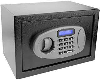 PrimeMatik - Caja Fuerte de Seguridad de Acero con codigo electronico Digital 31x20x20cm Negra