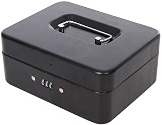 Silverline 732370 Caja de Seguridad con combinacion de 3 digitos- Negro